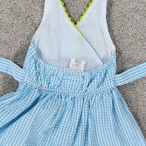 Emily Rose Unicorn Dress 18mo Blue Gingham Check Seersucker Halter‎ Sundress - Picture 11 of 14